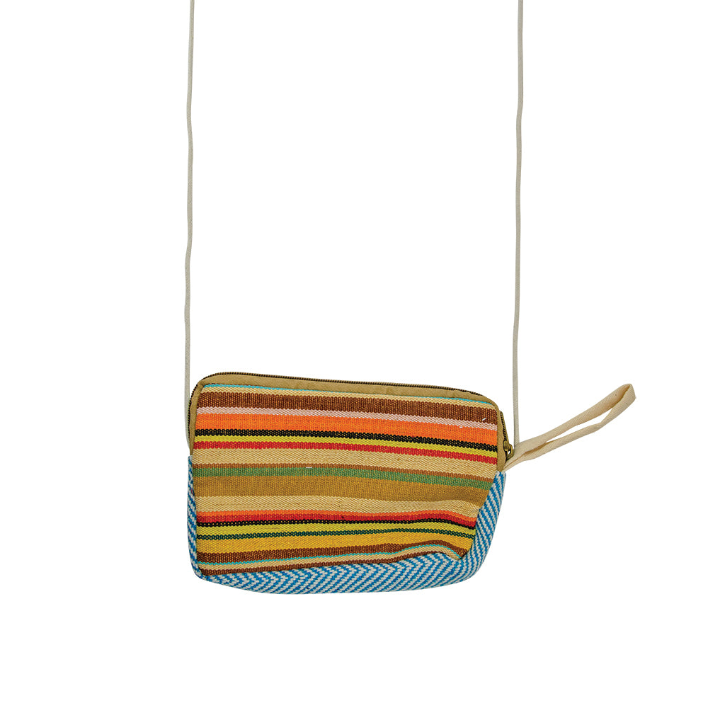 Colorful Hemp Crossbody Bag / 5" x 8"