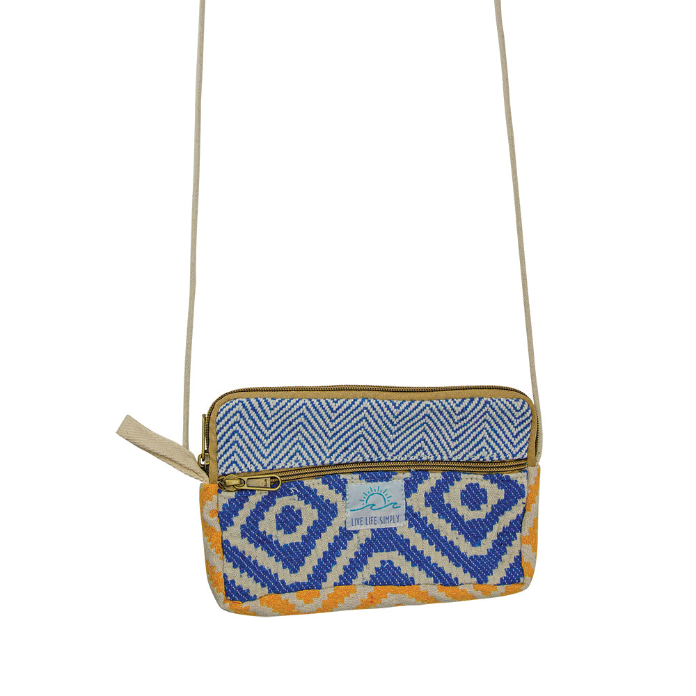Colorful Hemp Crossbody Bag / 5" x 8"
