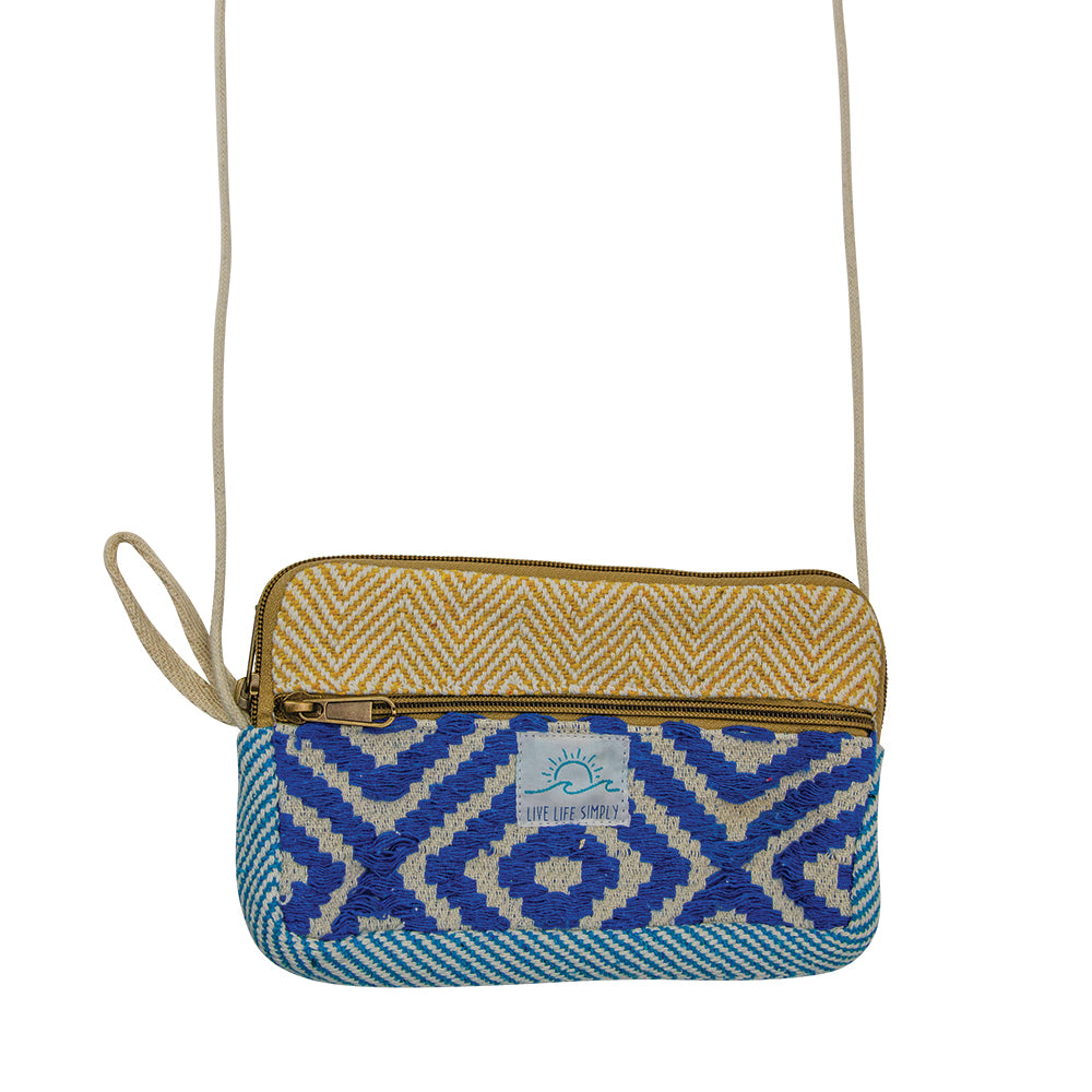 Colorful Hemp Crossbody Bag / 5" x 8"