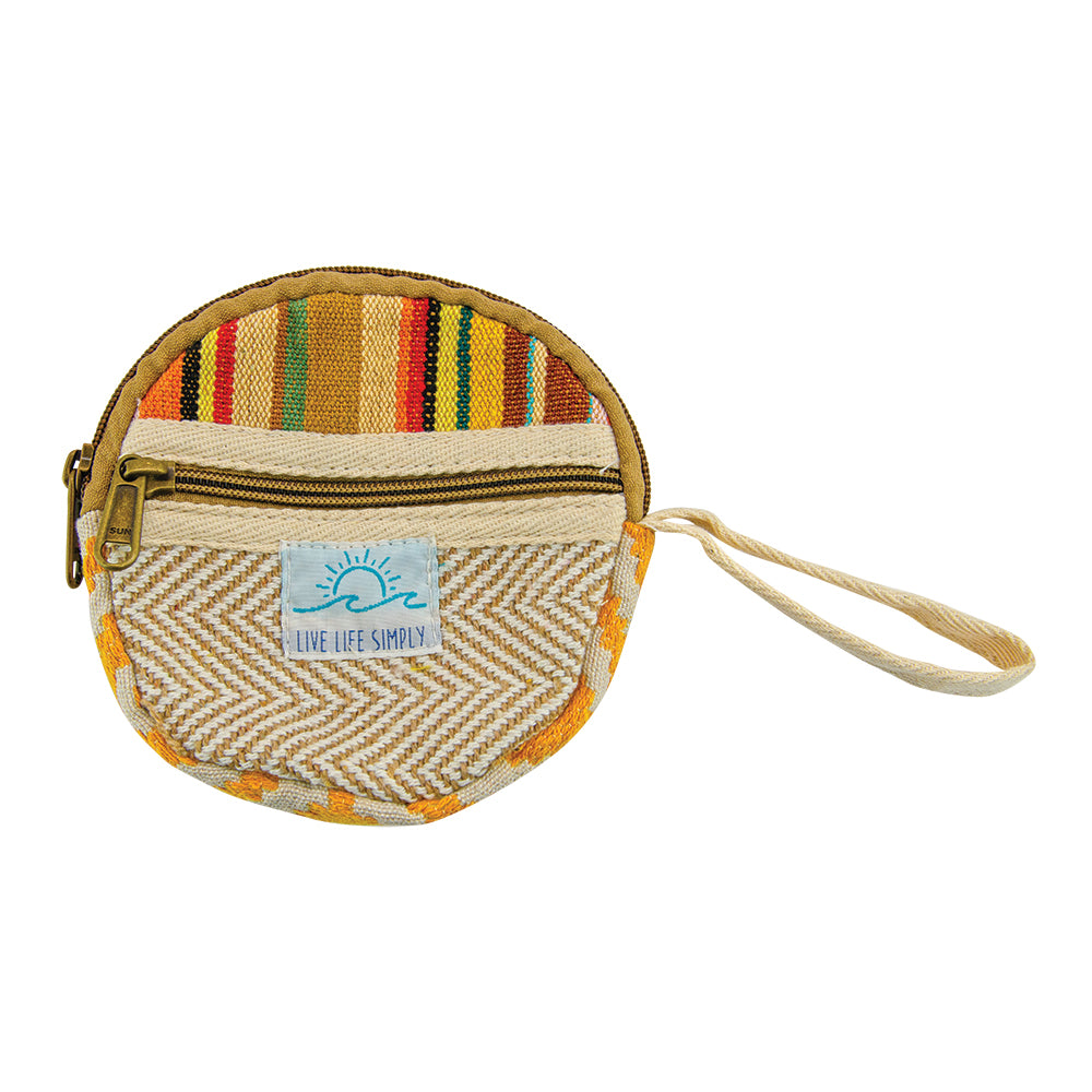 Round Hemp Wristlet Bag / 5" x 5"