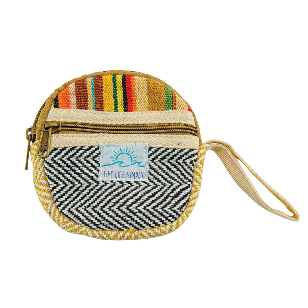 Round Hemp Wristlet Bag / 5" x 5"