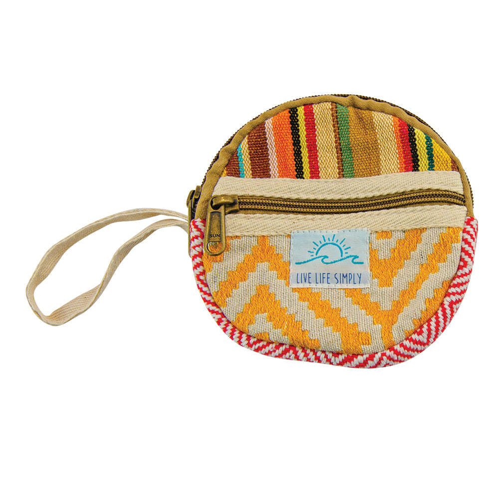 Round Hemp Wristlet Bag / 5" x 5"