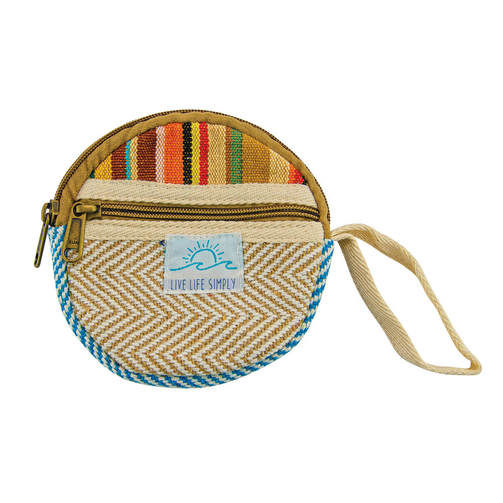 Round Hemp Wristlet Bag / 5" x 5"