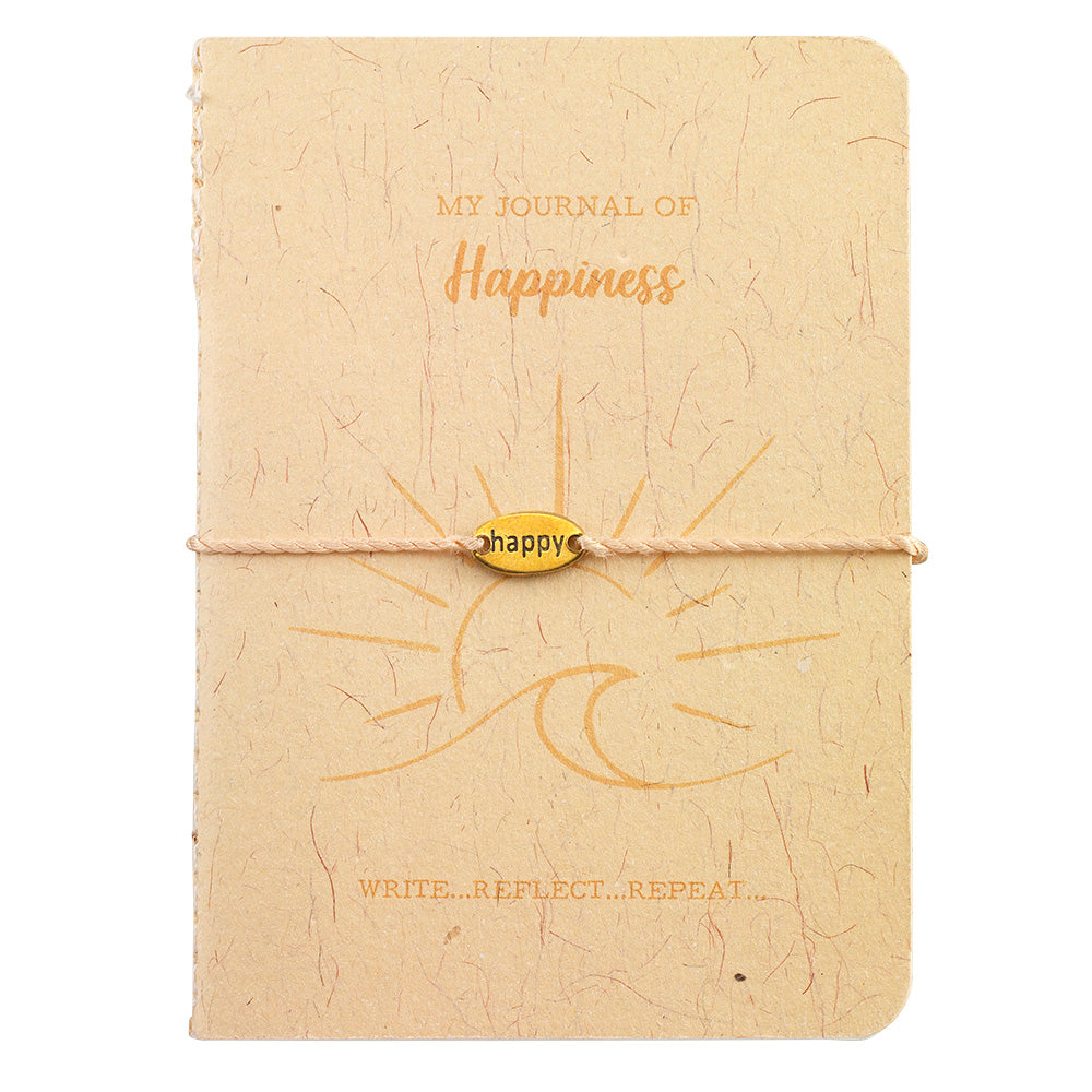 “My Journal” of Happiness with “Happy” Cord Bracelet