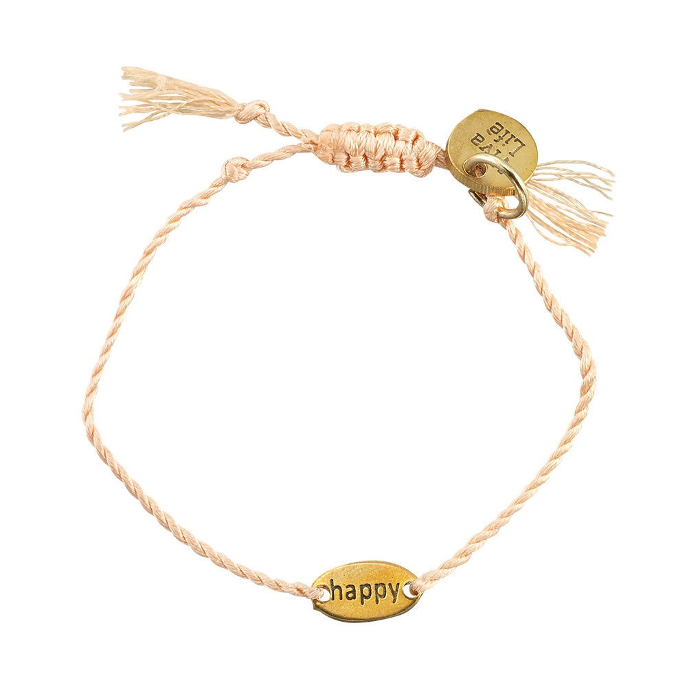 “My Journal” of Happiness with “Happy” Cord Bracelet