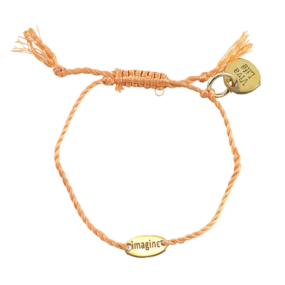 “My Journal” of Creative Thoughts with “Imagine” Cord Bracelet