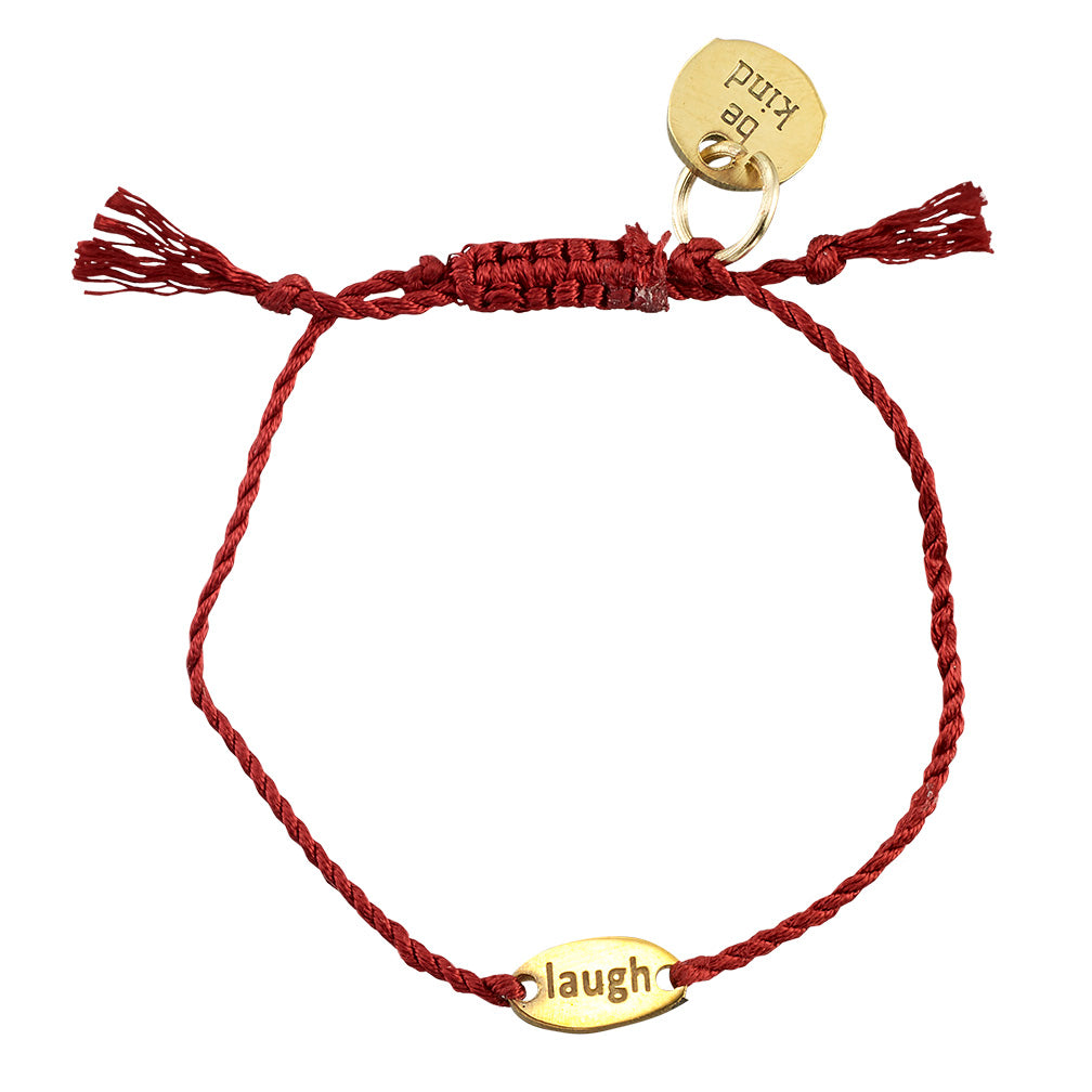 “My Journal” of Friendship with “Laugh” Cord Bracelet
