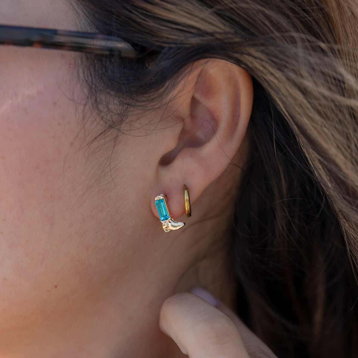Small Solid Hoop Earrings