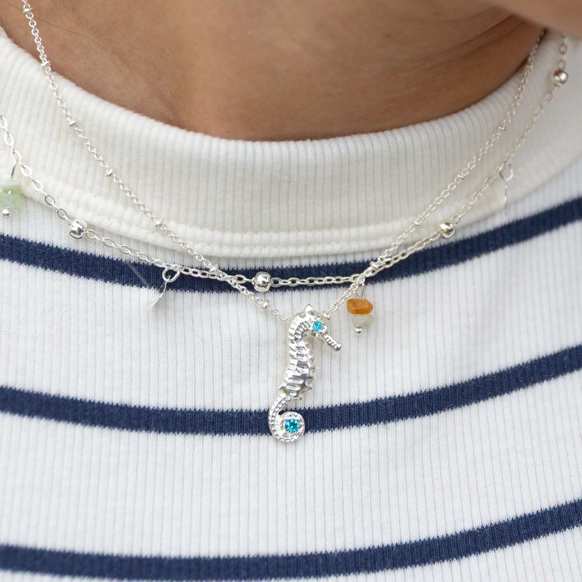 Crystal Seahorse 16'' Necklace