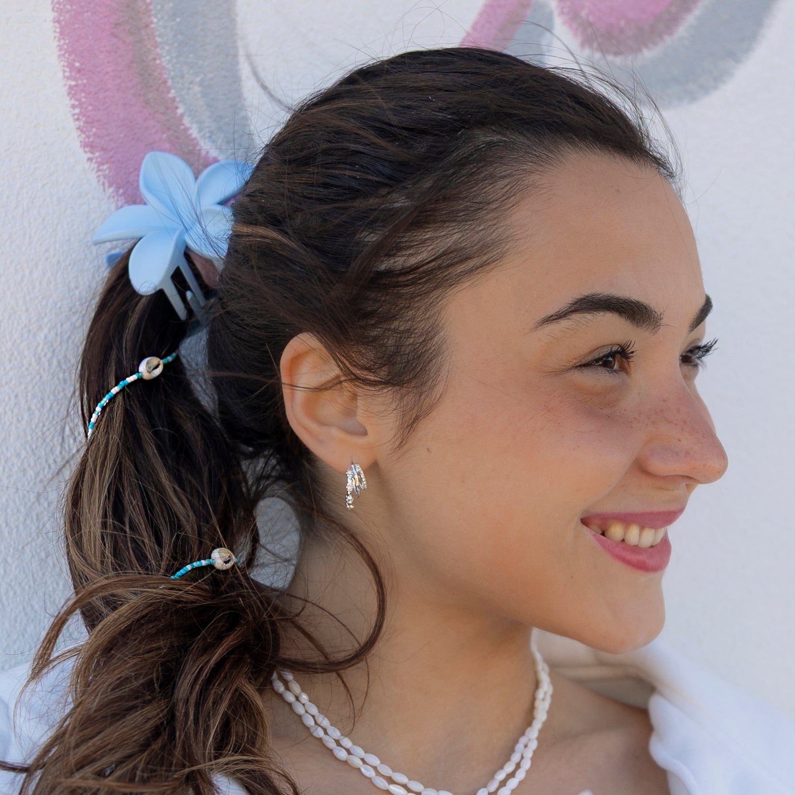 Triple Crystal Huggie Earrings