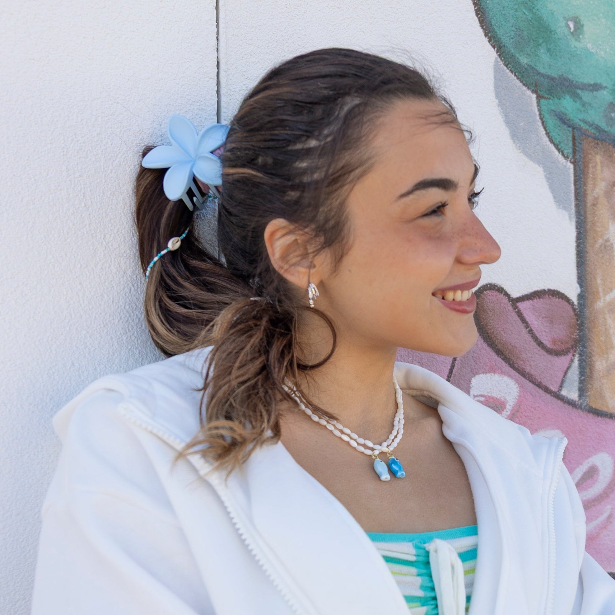 Matte Plumeria Hair Clip