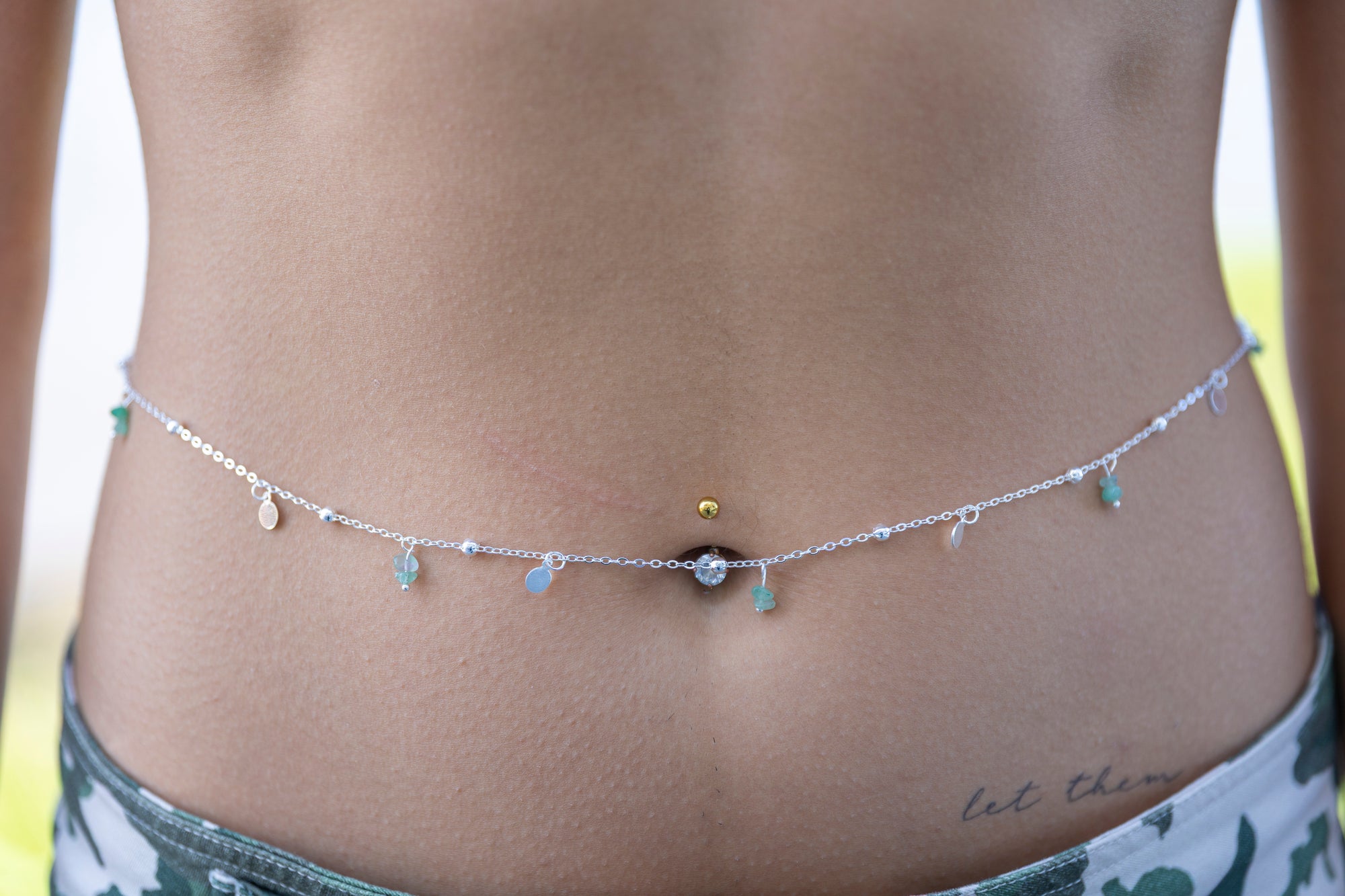 Stone Metal Disc  27'' Belly Chain
