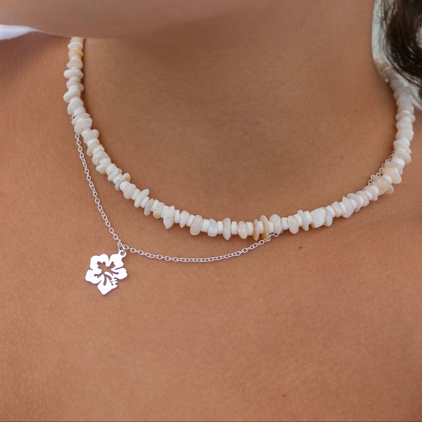 Hibiscus Flower 16" Necklace