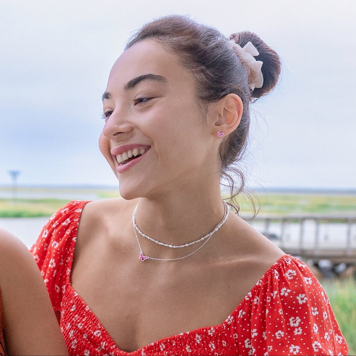 Abalone Butterfly Stud Earrings