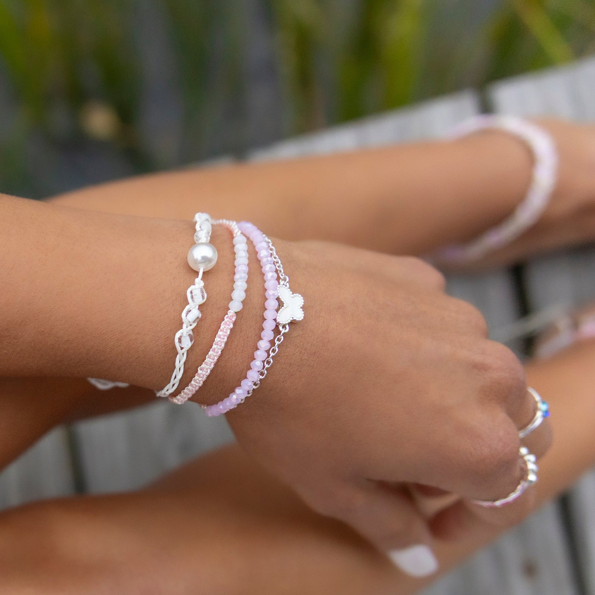 Mother of Pearl Adjustable Butterfly Bracelet