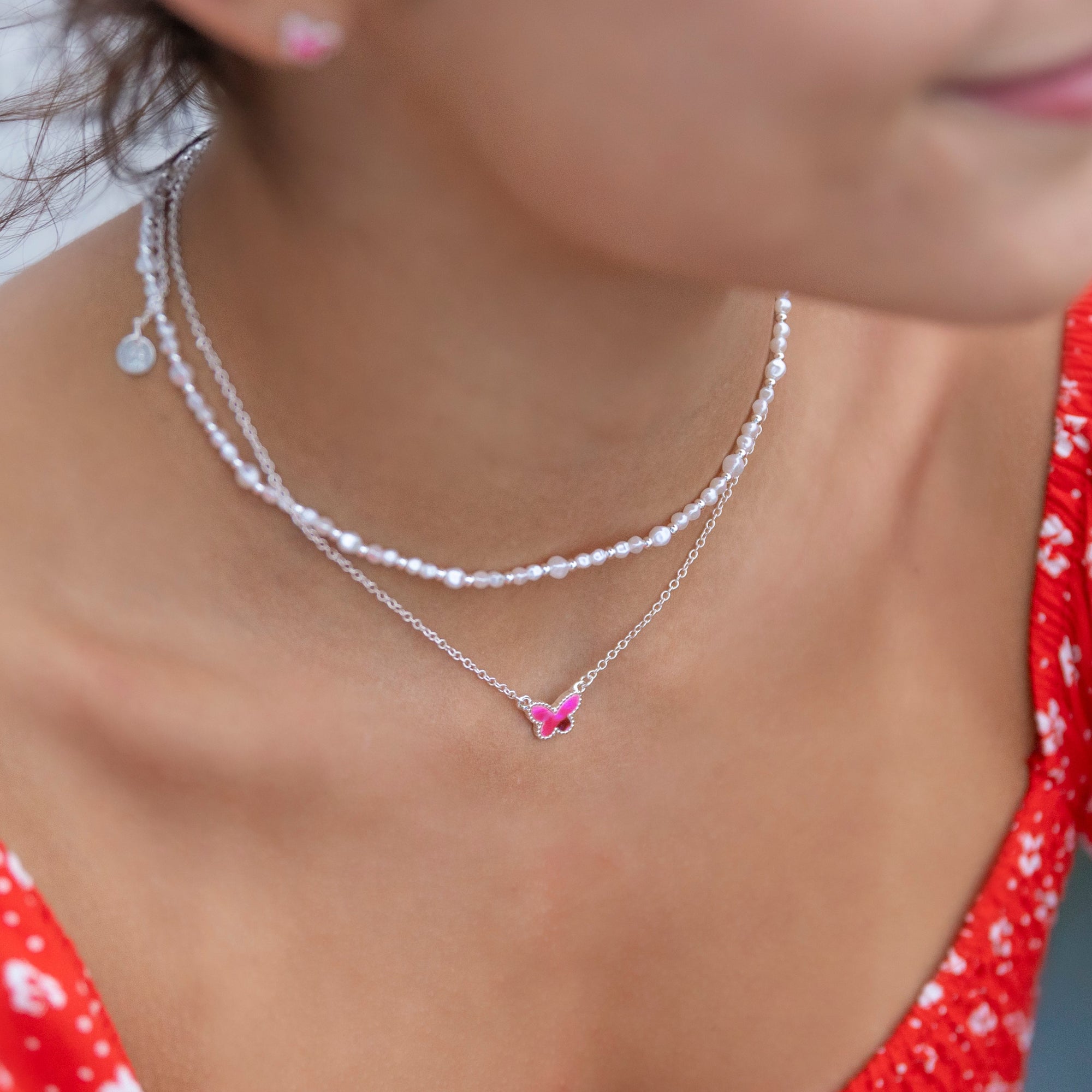 Abalone Butterfly 16" Necklace