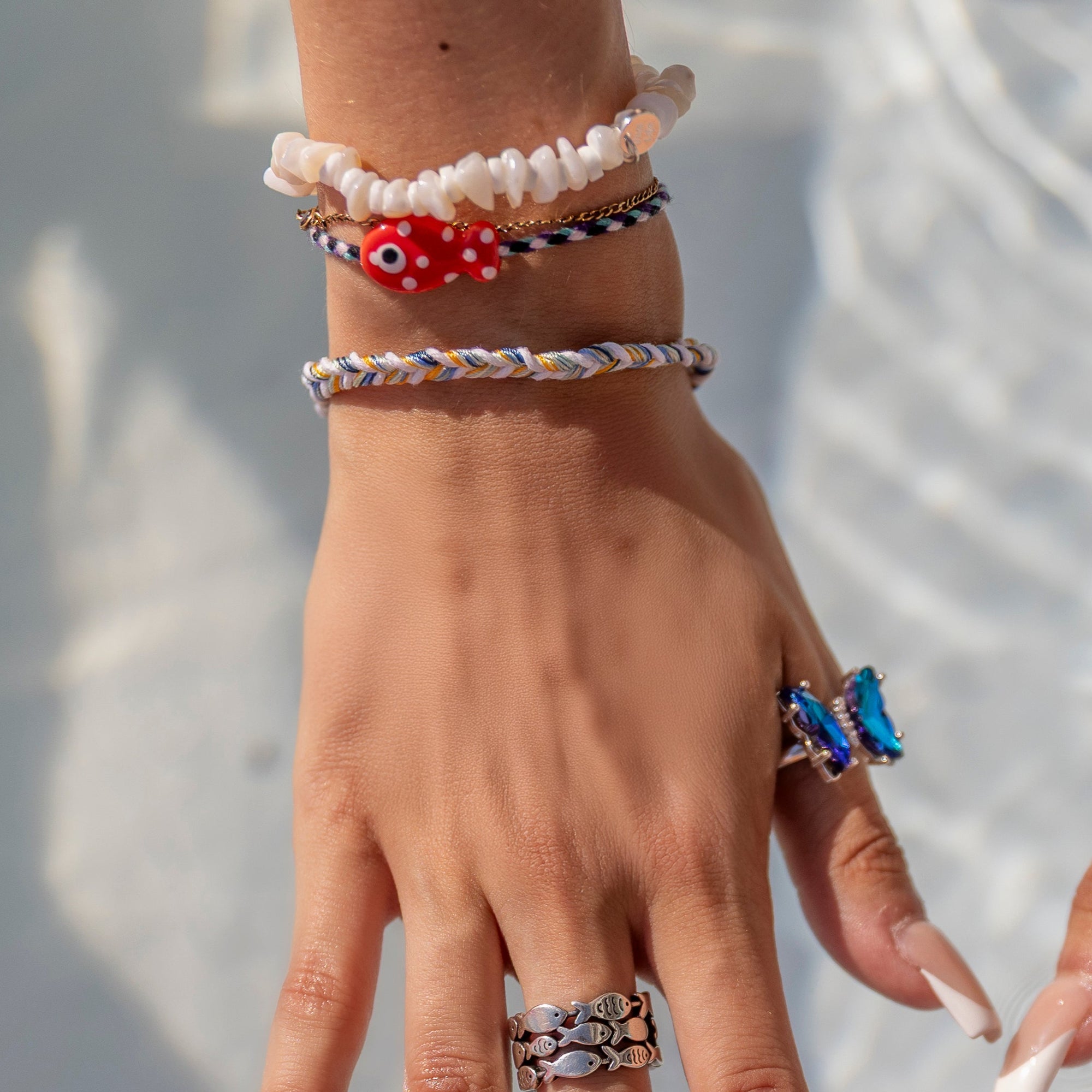 Polka Dot Ceramic Sardine Bracelet