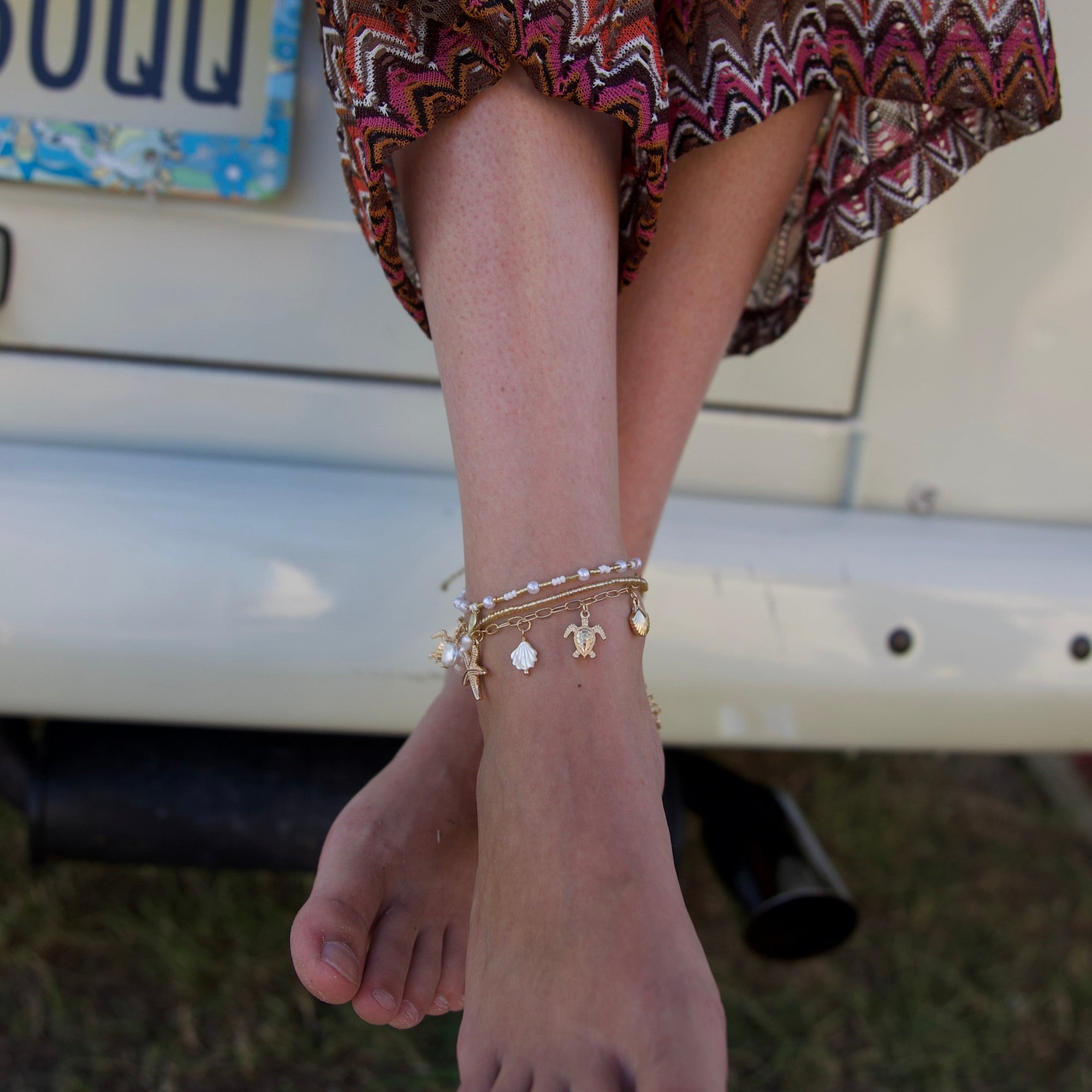 Turtle/Starfish/Shell Charm Anklet