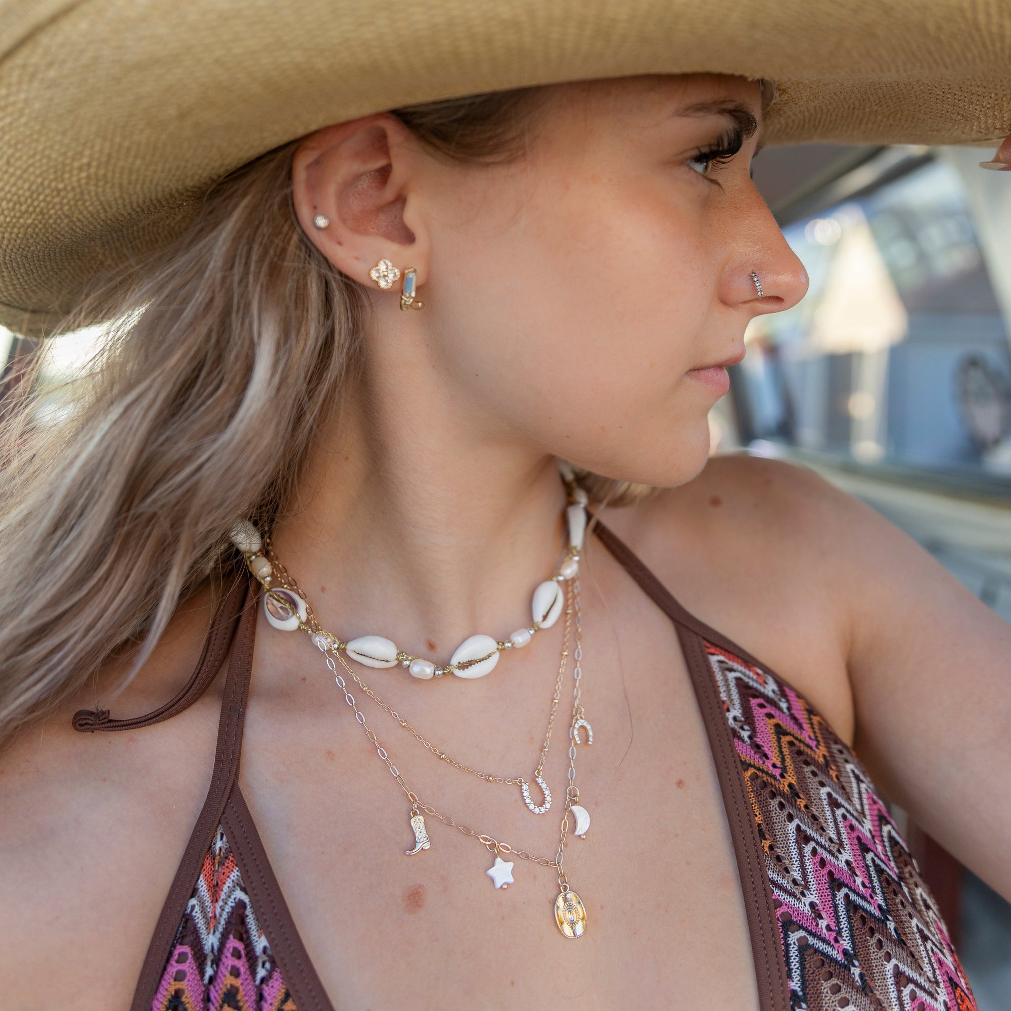 Crystal Horseshoe 16" Necklace