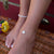 Mother of Pearl Flower Anklet