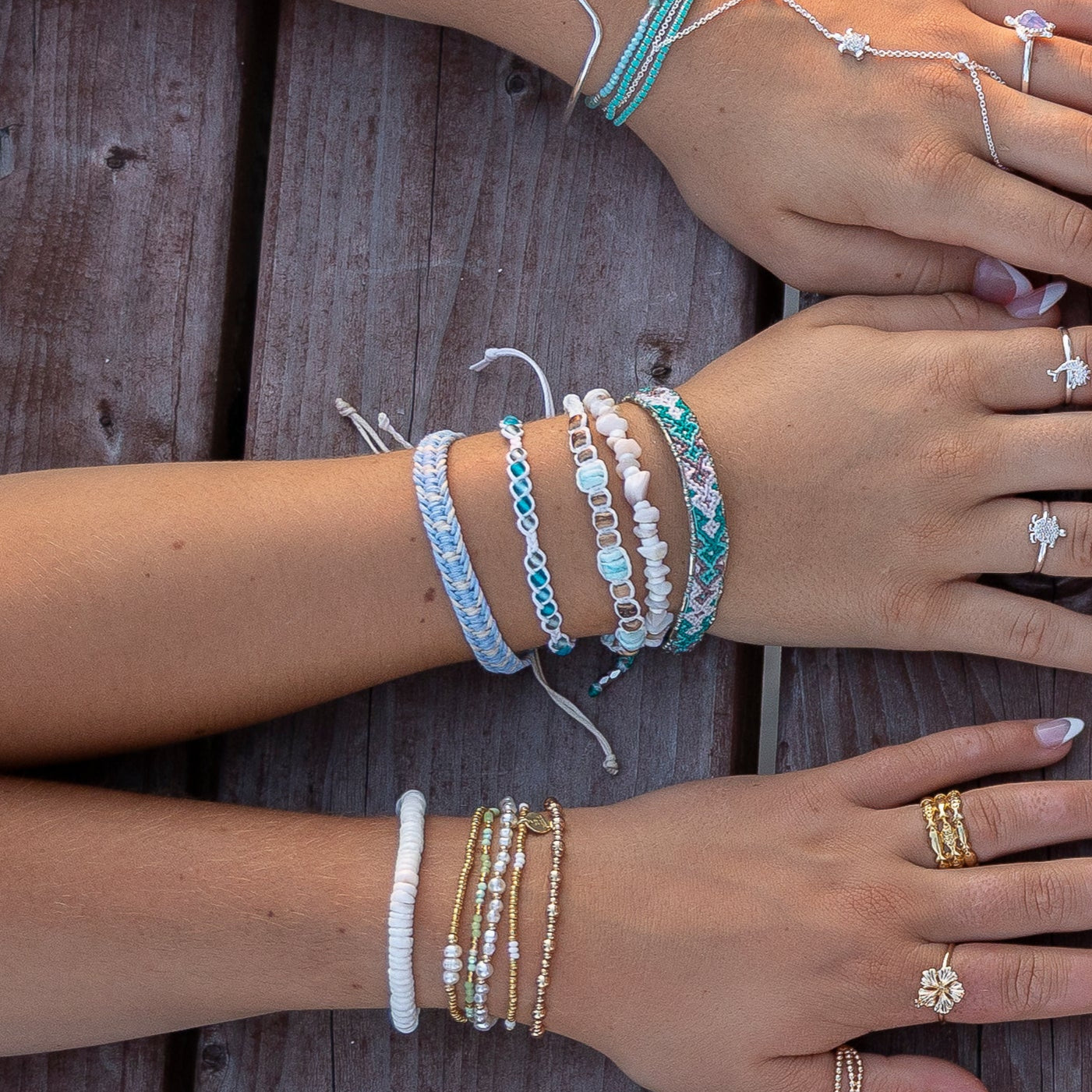 Frosted Bead Station Bracelet