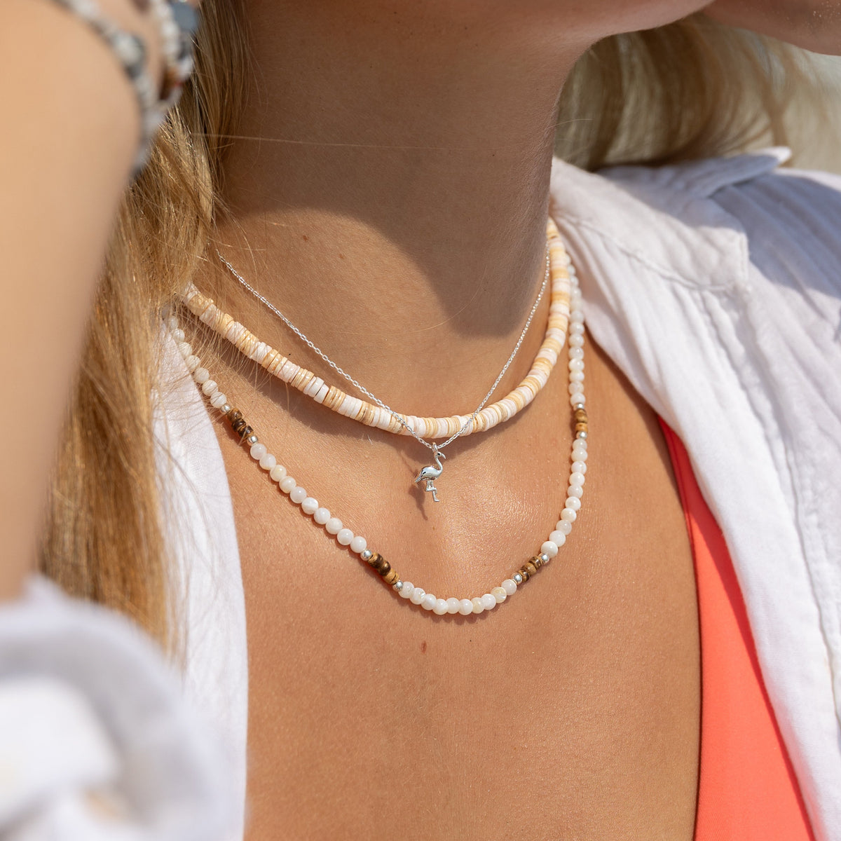 Cloud Nine Mother of Pearl &amp; Coco Necklace