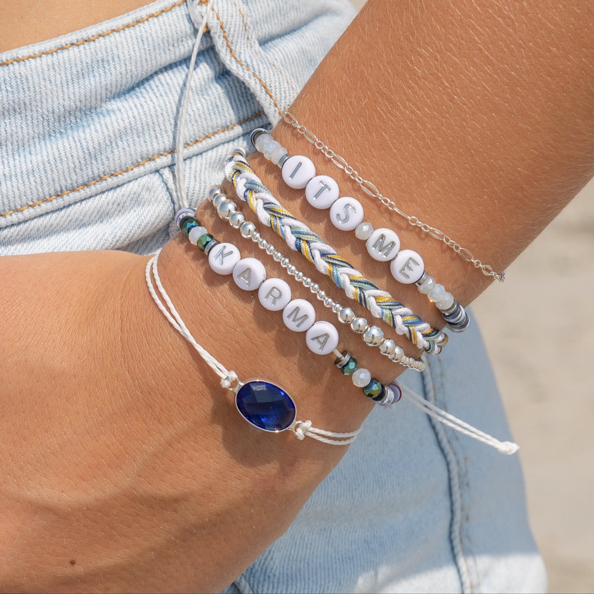 Linen Nylon Fishtail Braided Bracelet