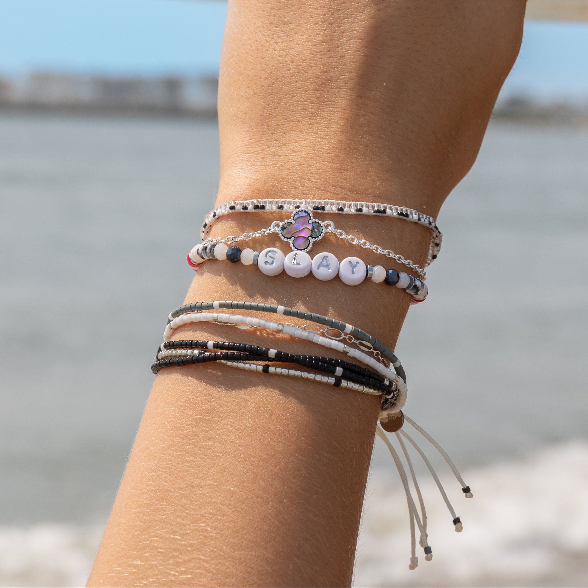 Five-Strand Seedbead Adjustable Bracelet