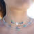 Seed Bead & Faceted Bead Handmade Wax Cord Necklace