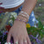 Adjustable Double Strand Metal Bead Bracelet