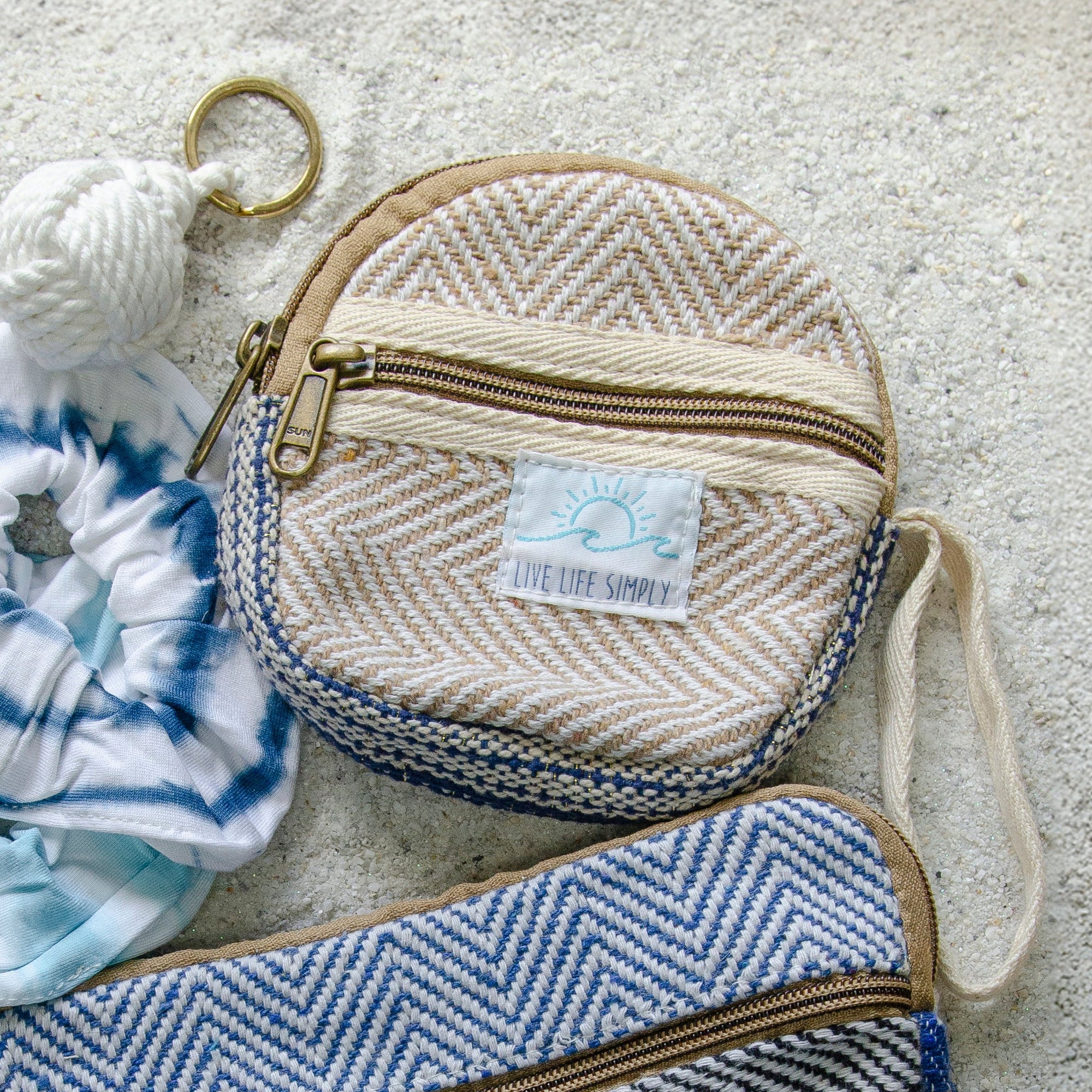 Round Hemp Wristlet Bag / 5" x 5"