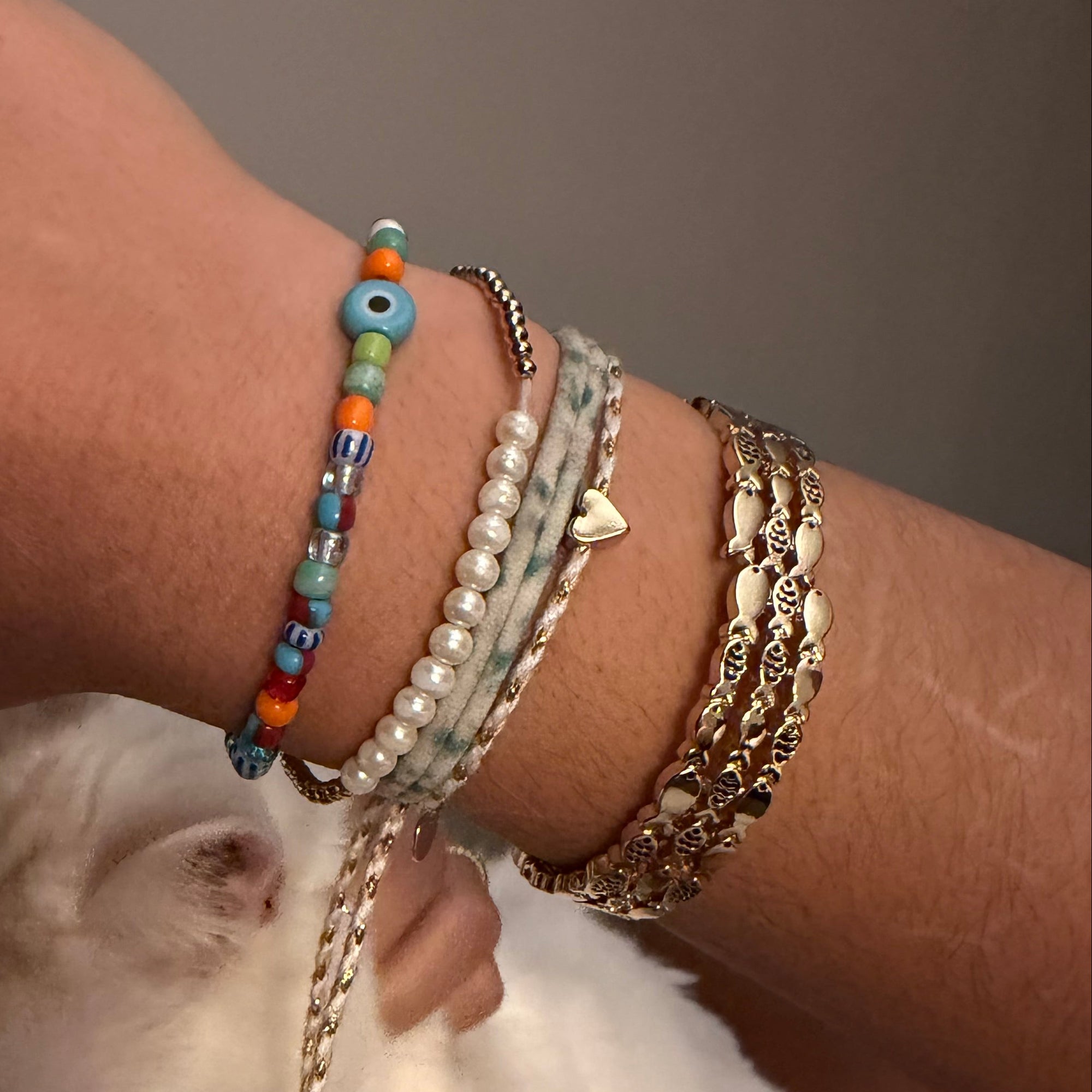 Multi Sardine Hinge Cuff Bracelet