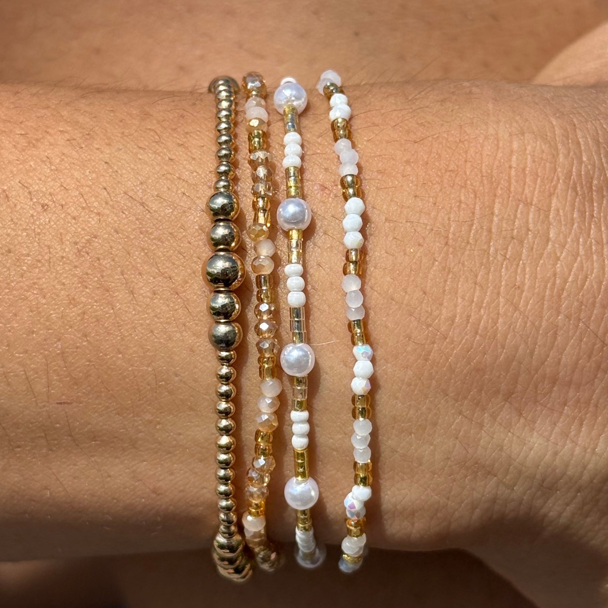 Colorful Metallic Seedbead Bracelet