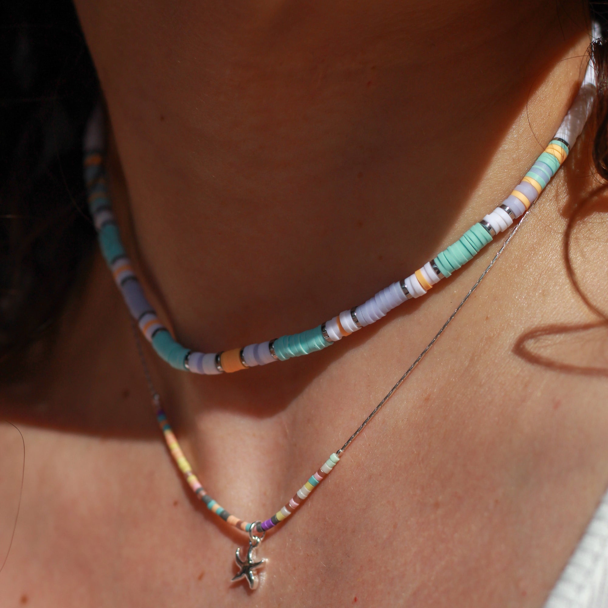 The "Betty" Clay Chip Necklace