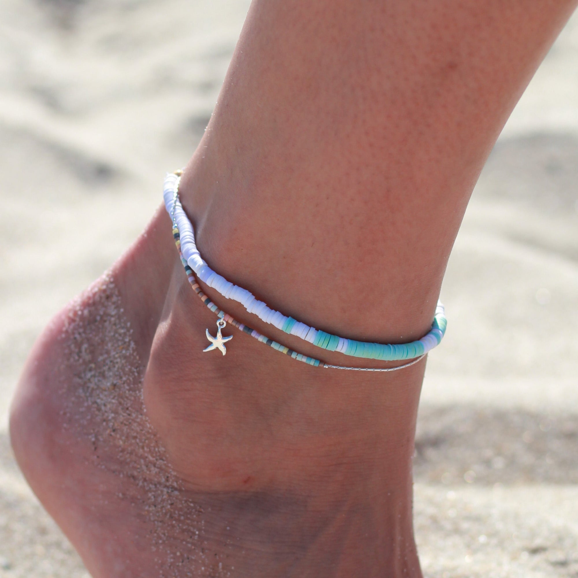 Laguna Clay Chip Stretch Anklet