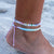 Handmade Pastel Rainbow Tie Dye Braided Anklet
