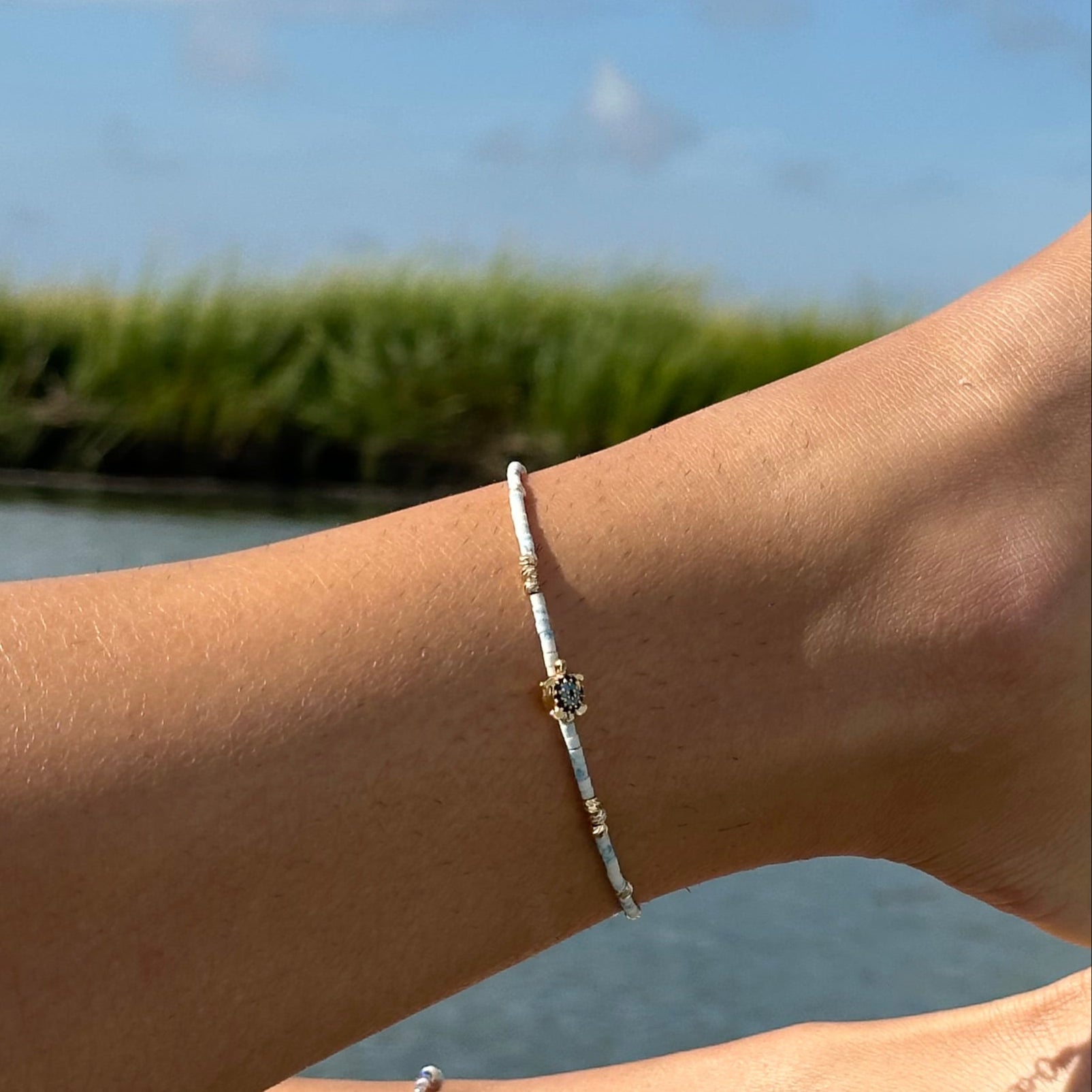 Pave Crystal Turtle Anklet