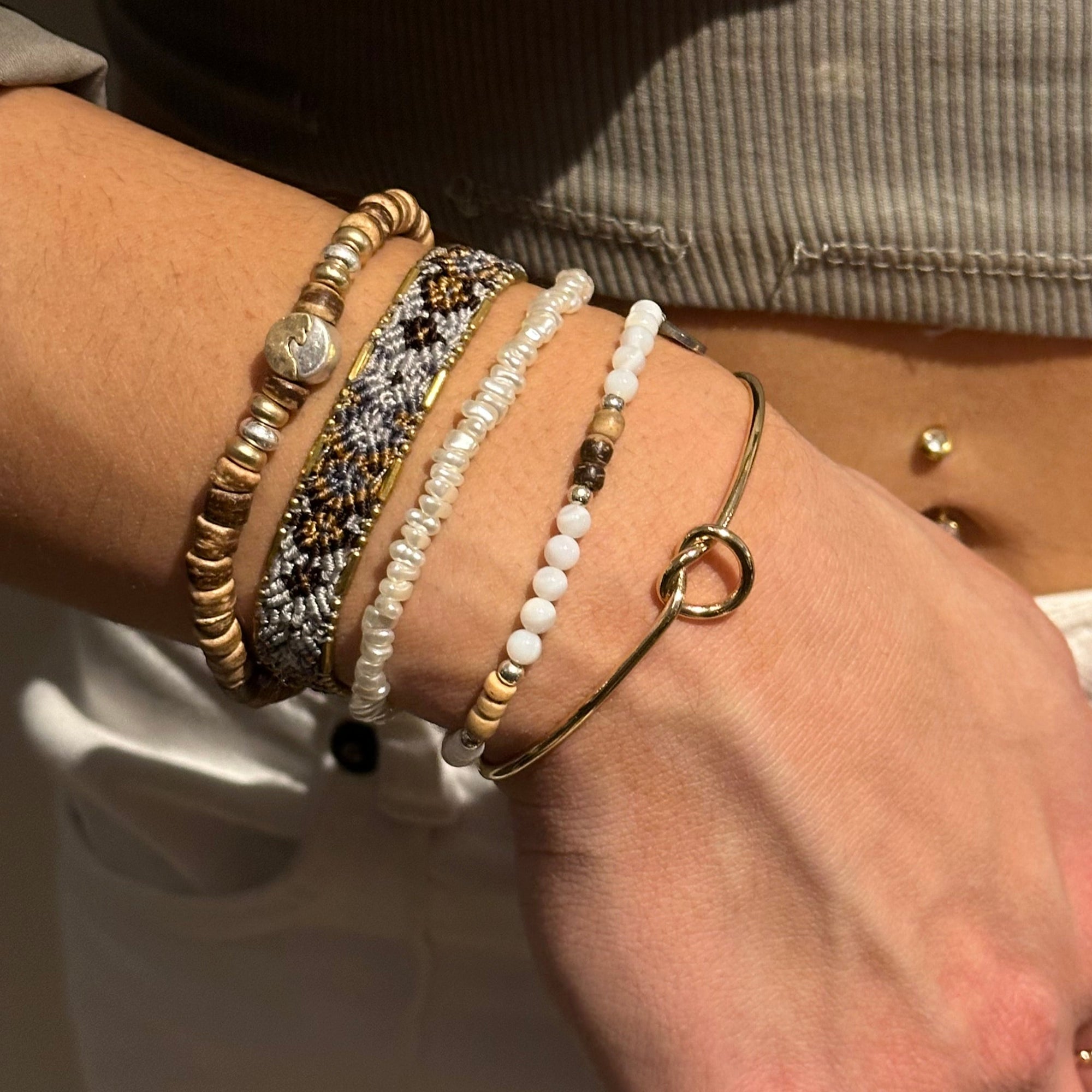 Cloud Nine Mother of Pearl & Coco Bracelet