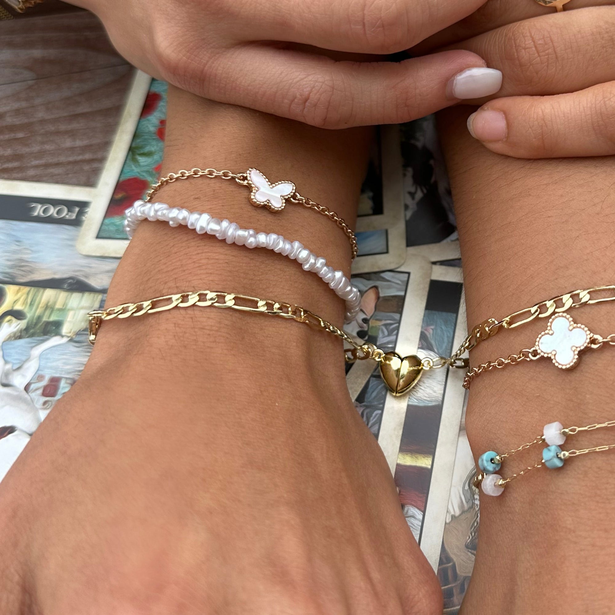 Mother of Pearl Adjustable Butterfly Bracelet