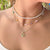 Palm Tree Circle Necklace
