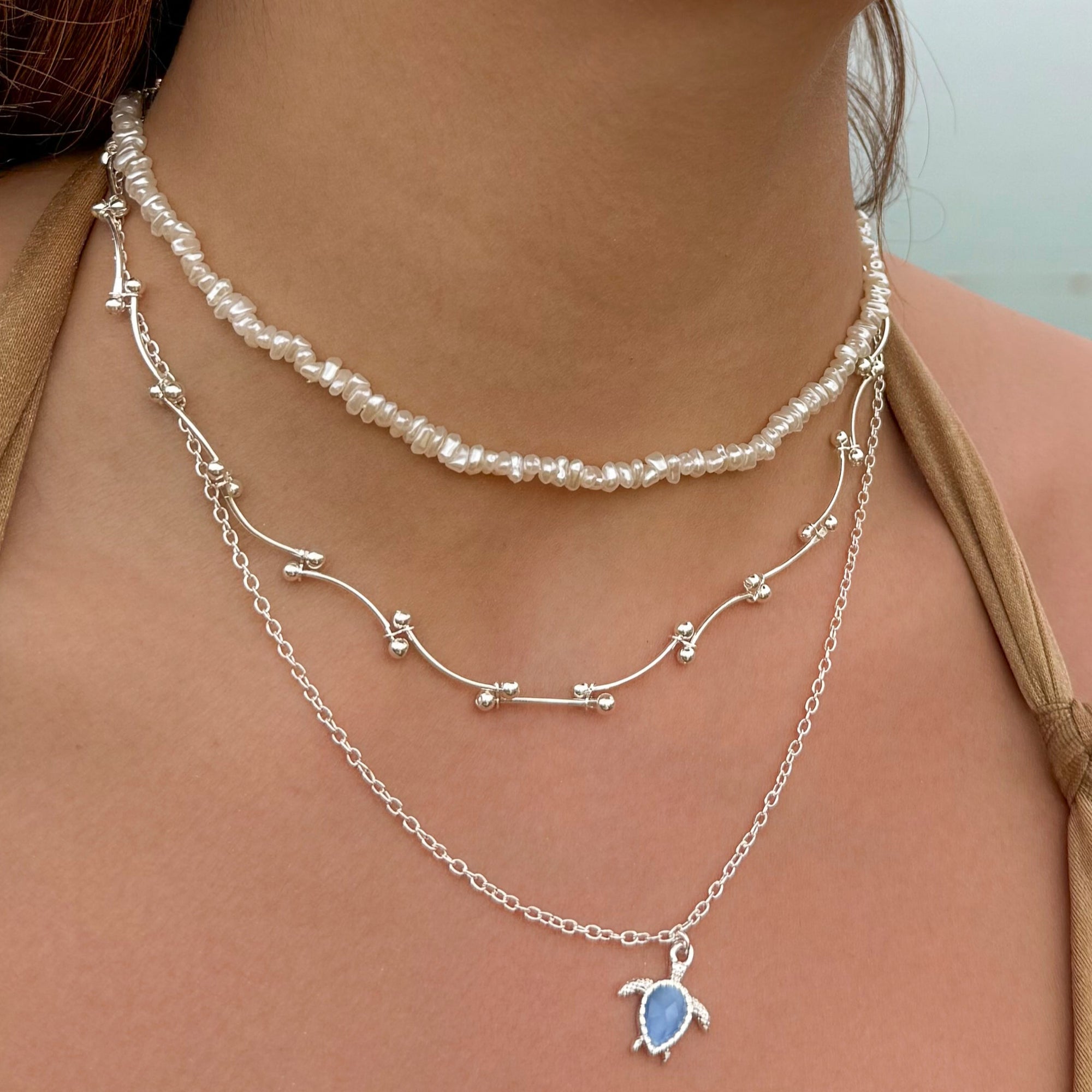 Curve Link 15" Necklace