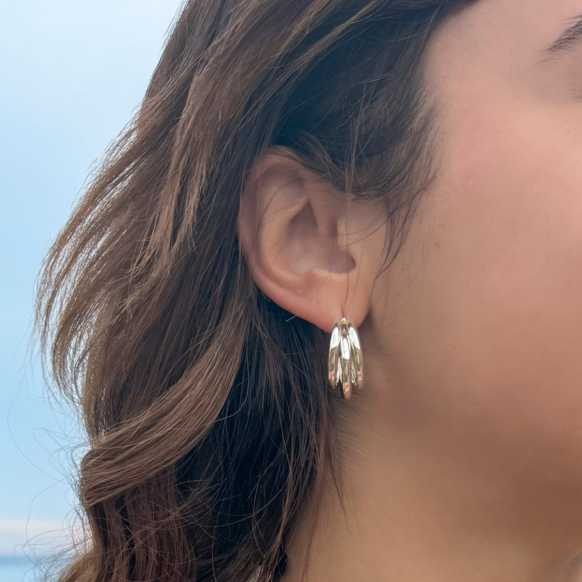 Small Triple Hoop Earrings