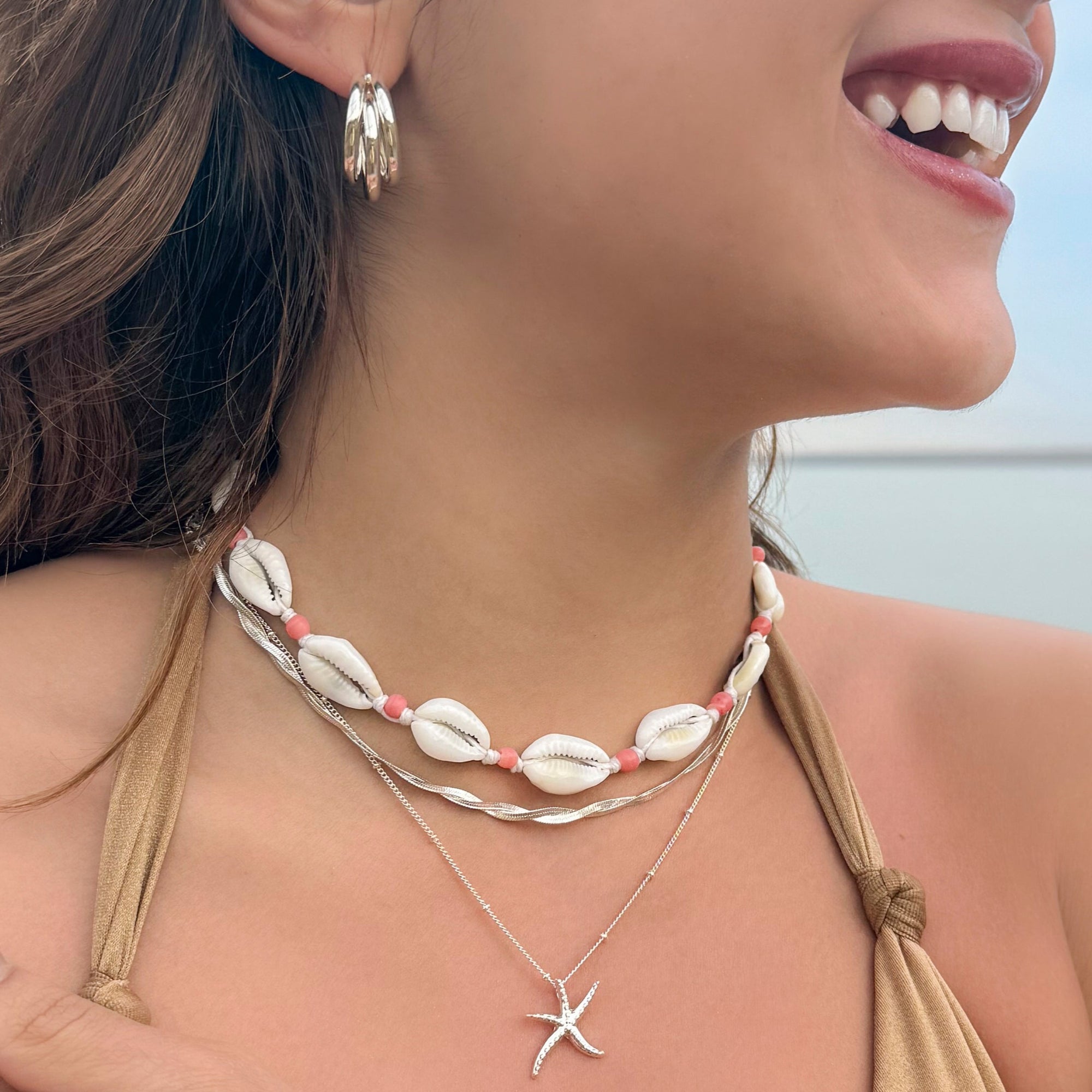 Herringbone Twist Metal 15" Chain Necklace