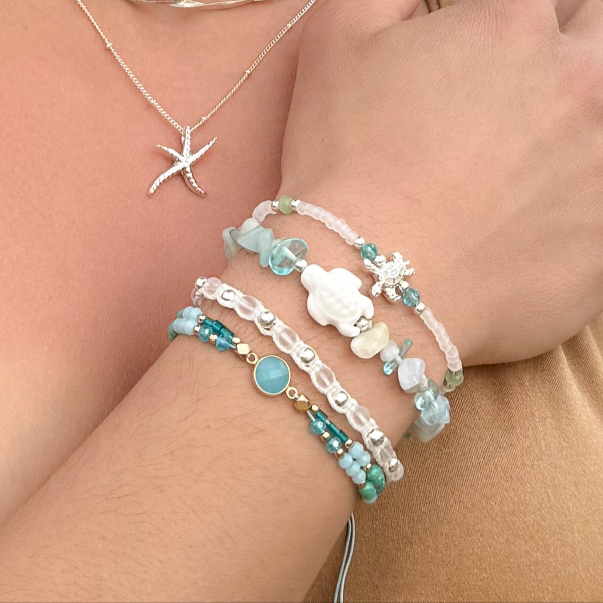 2-Strand Glass &amp; Mixed Bead Bracelet