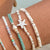 Enamel Starfish Seed Bead Bracelet