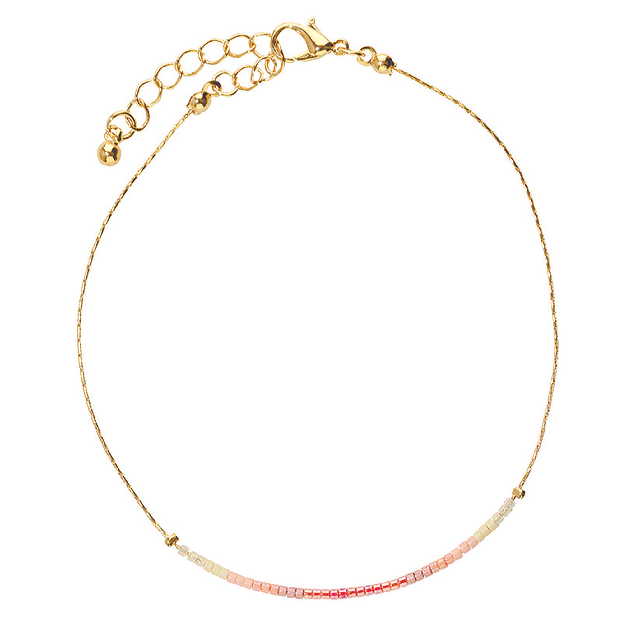 Japanese Seed Bead Gold Anklet - Viva life Jewellery