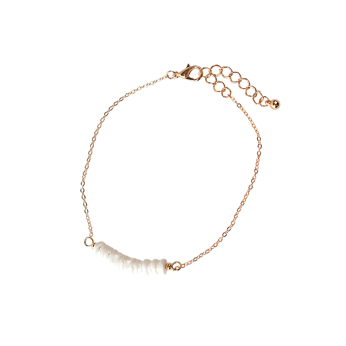 White Clam Shell Chain Anklet - Viva life Jewellery