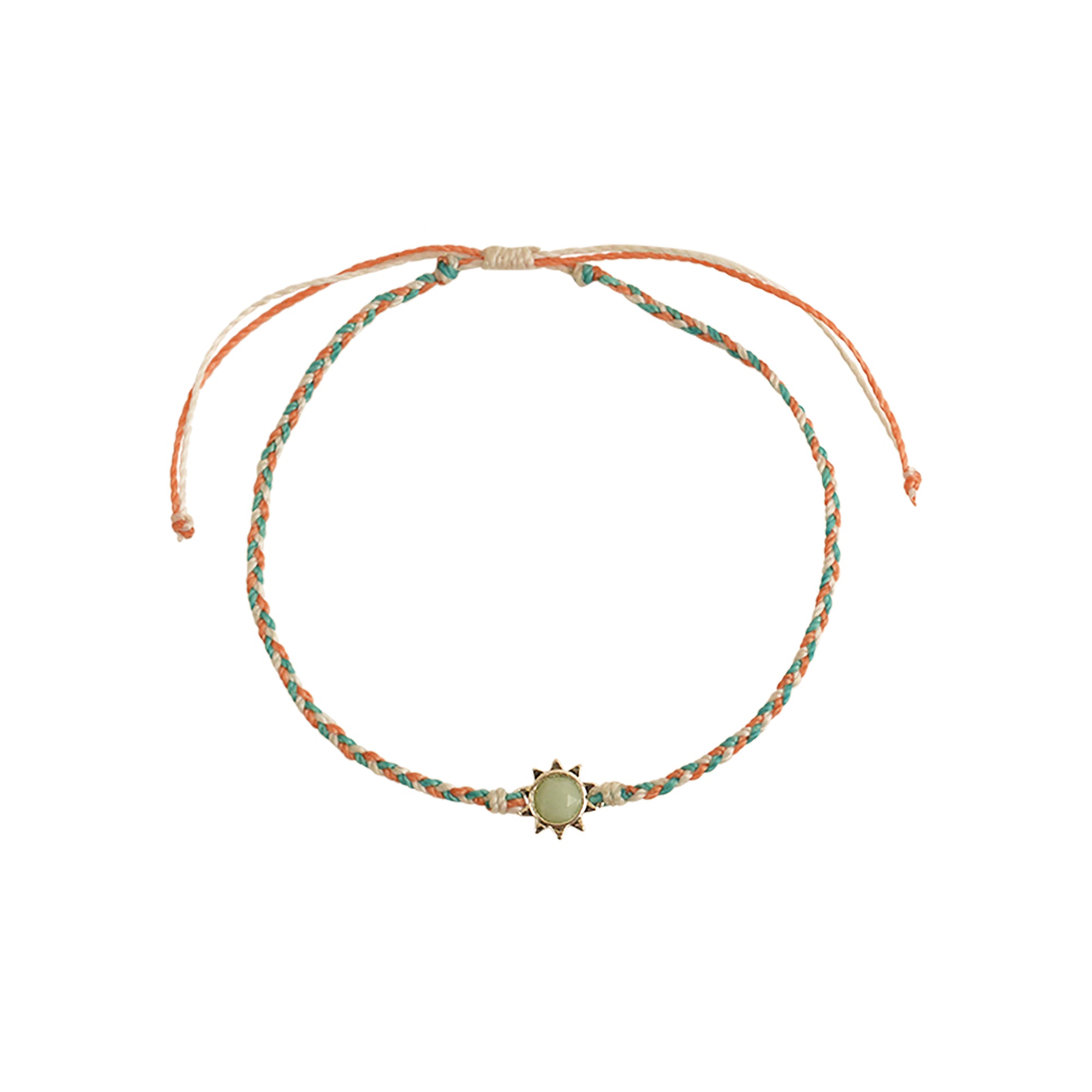 Sun Charm Wax Cord Anklet - Viva life Jewellery