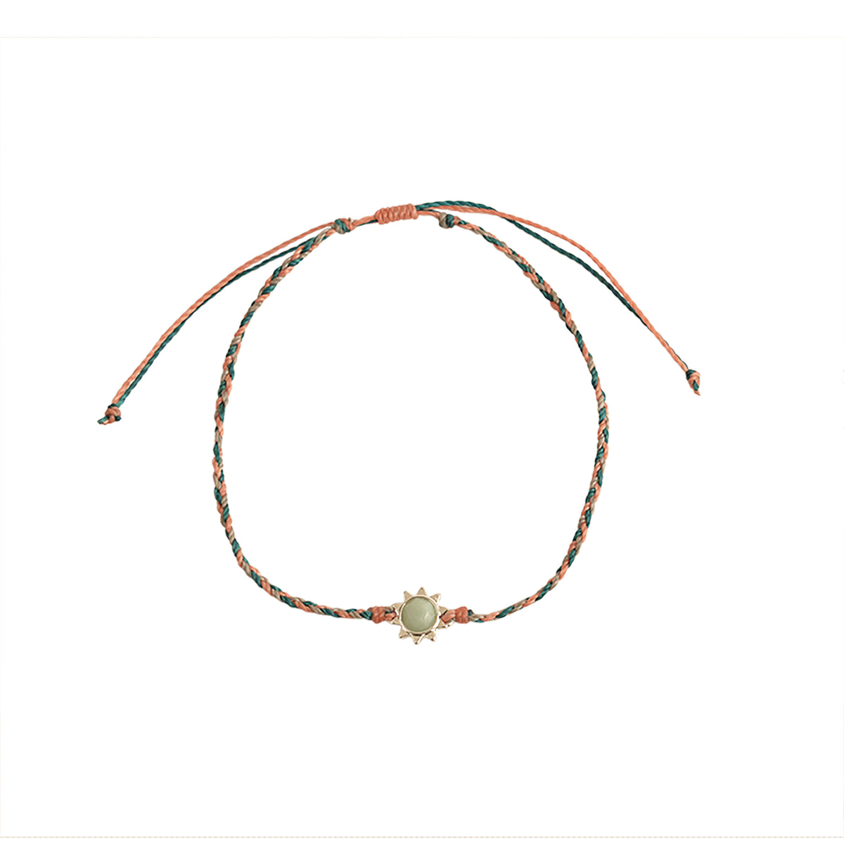 Sun Charm Wax Cord Anklet - Viva life Jewellery