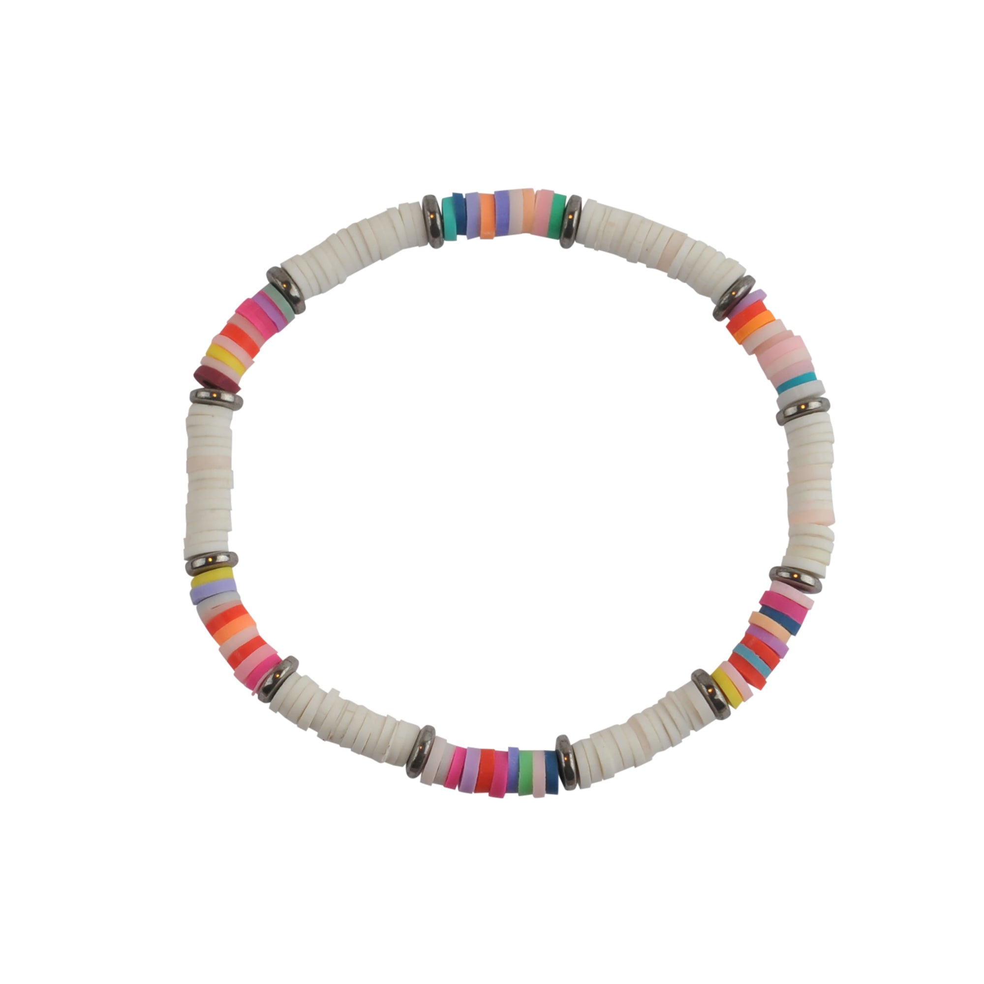 Multi Bright Fimo Anklet - Viva life Jewellery